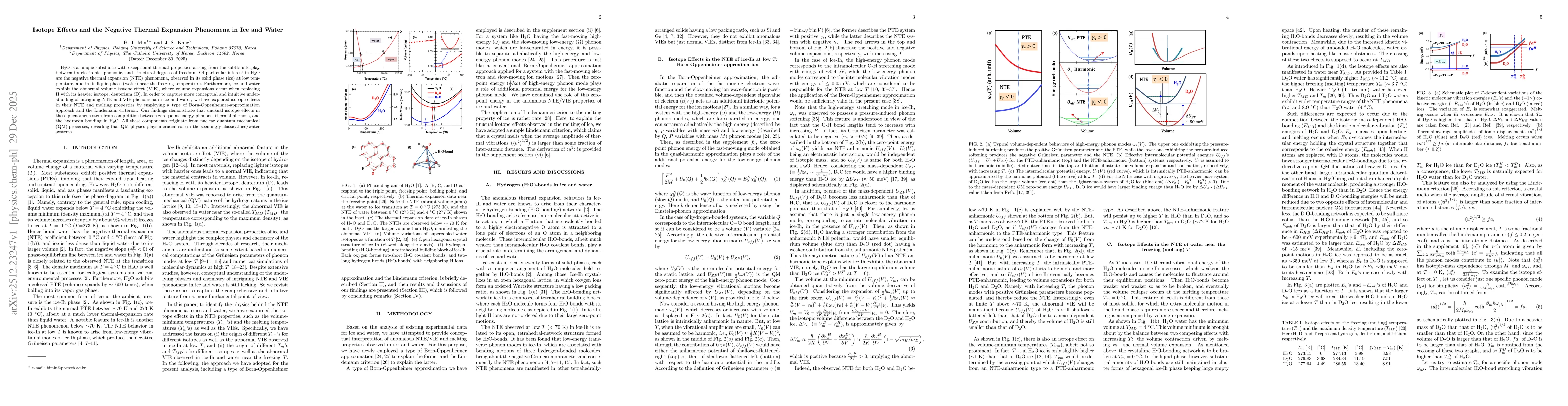 Thumbnail for Isotope Effects and the Negative Thermal Expansion Phenomena in Ice and Water
