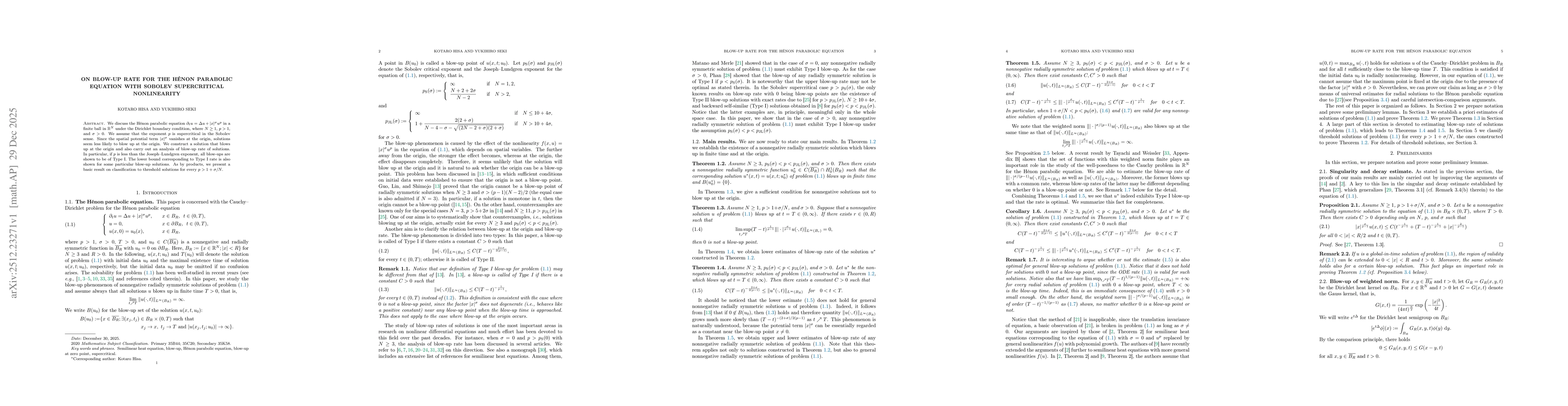 Thumbnail for On blow-up rate for the Hénon parabolic equation with Sobolev supercritical nonlinearity