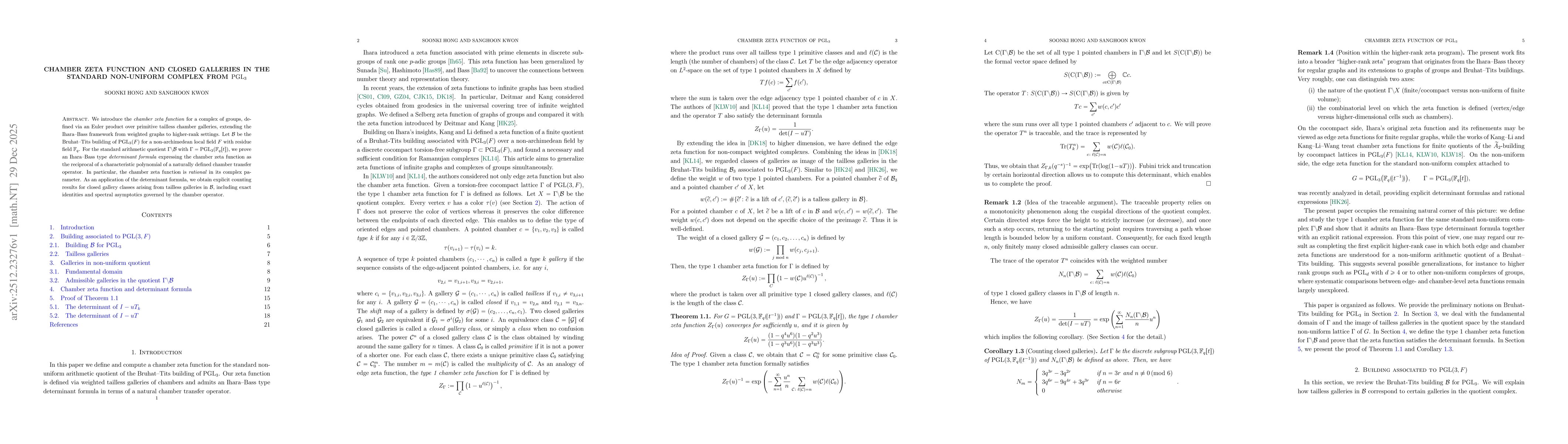 Thumbnail for Chamber zeta function and closed galleries in the standard non-uniform complex from $\operatorname{PGL}_3$