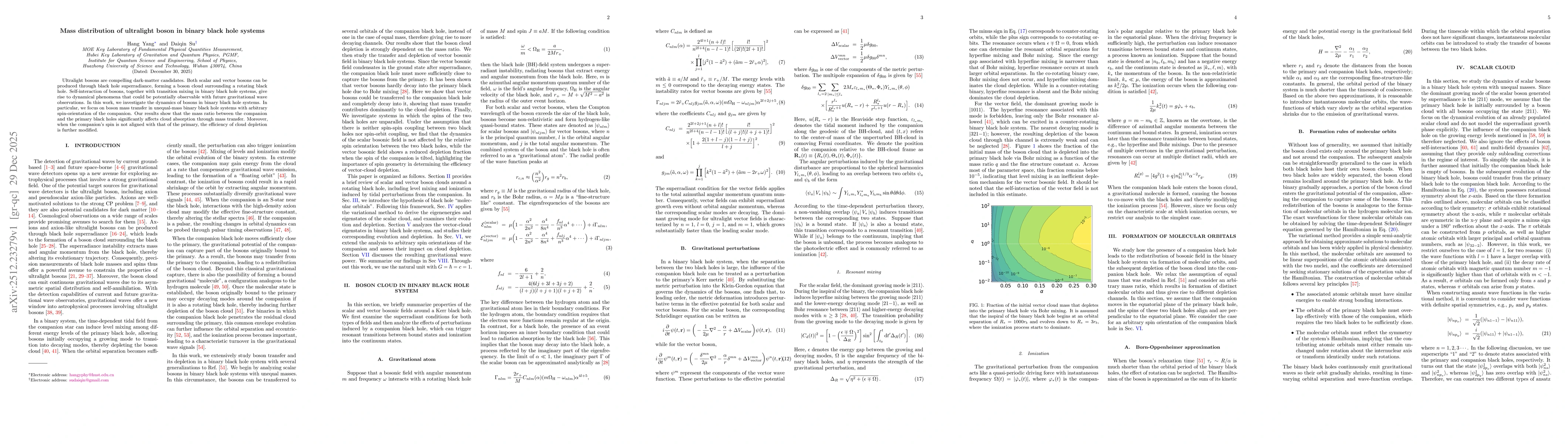 Thumbnail for Mass distribution of ultralight boson in binary black hole systems