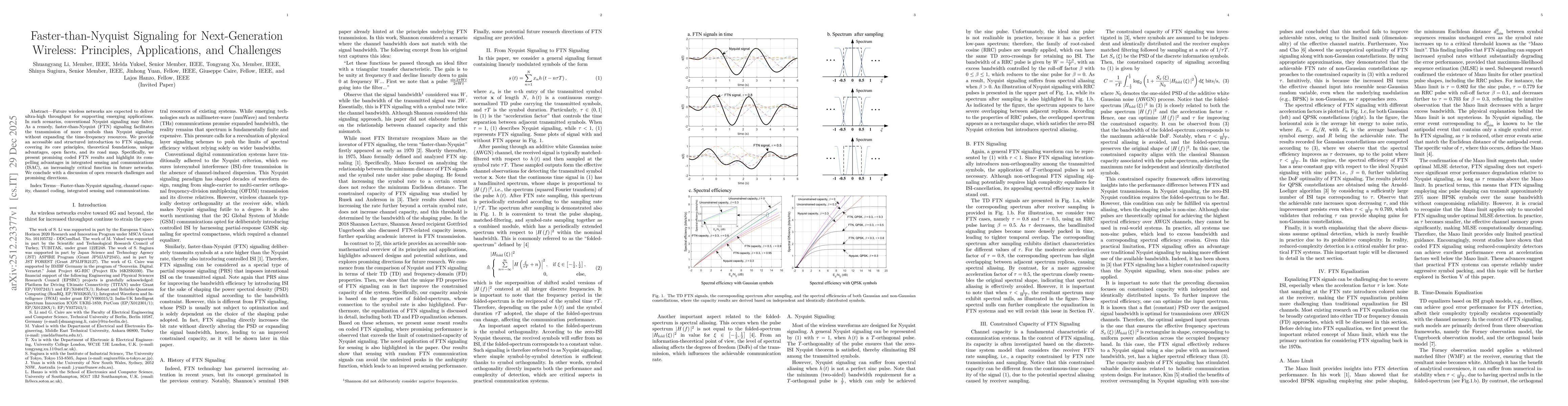 Thumbnail for Faster-than-Nyquist Signaling for Next-Generation Wireless: Principles, Applications, and Challenges