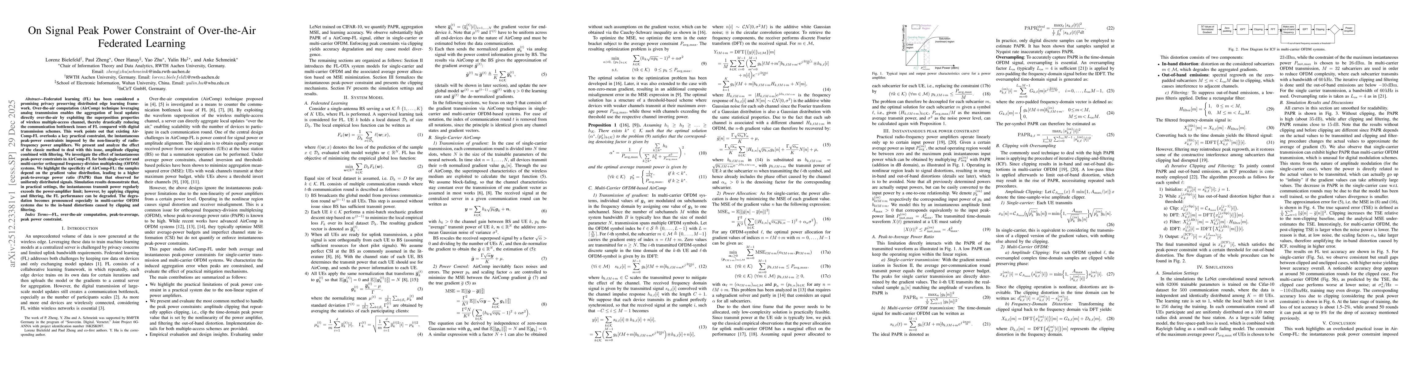 Thumbnail for On Signal Peak Power Constraint of Over-the-Air Federated Learning