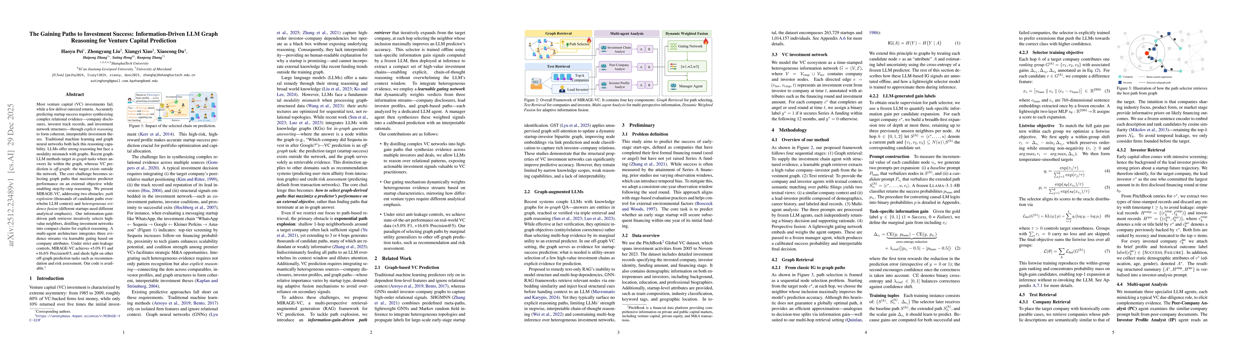 Thumbnail for The Gaining Paths to Investment Success: Information-Driven LLM Graph Reasoning for Venture Capital Prediction