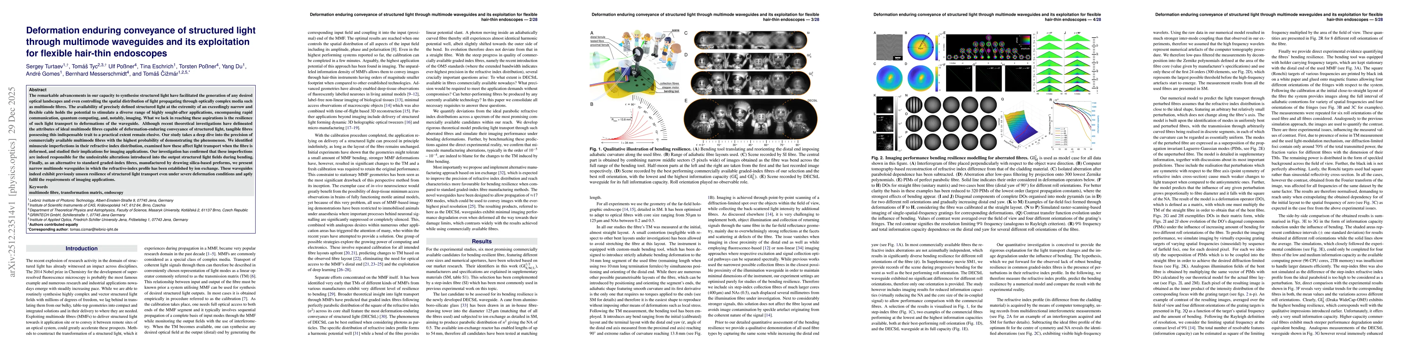 Thumbnail for Deformation enduring conveyance of structured light through multimode waveguides and its exploitation for flexible hair-thin endoscopes