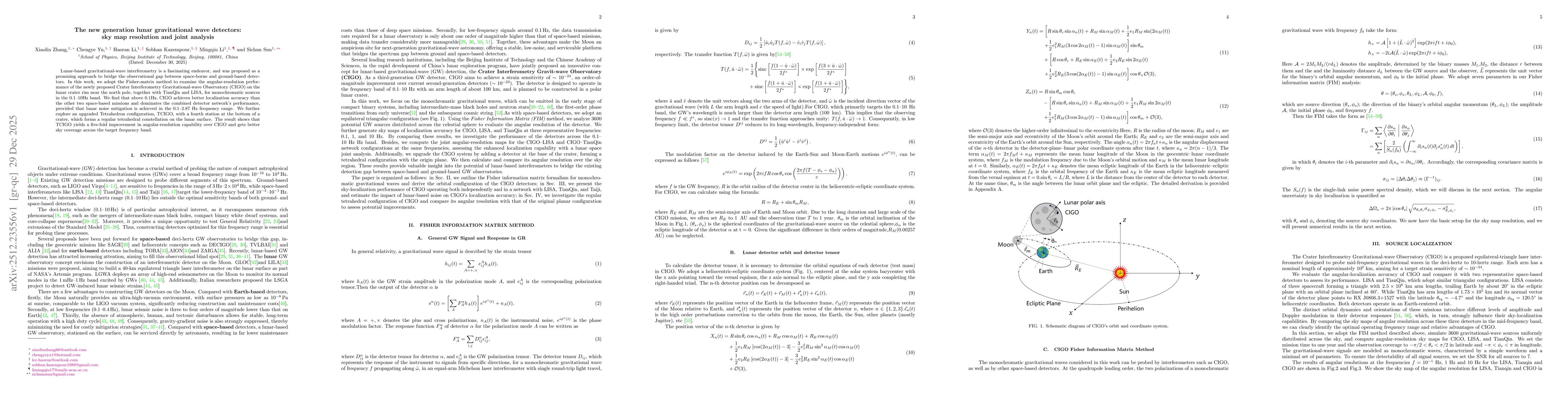 Thumbnail for The new generation lunar gravitational wave detectors: sky map resolution and joint analysis