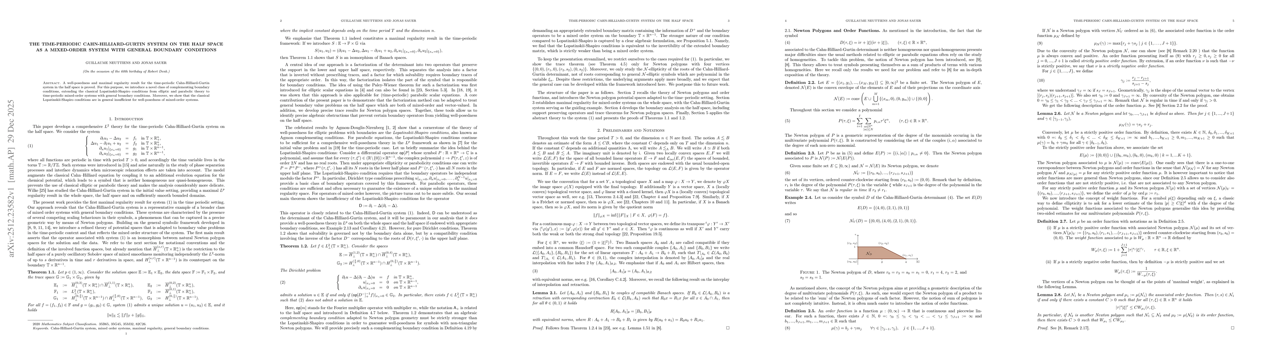 Thumbnail for The Time-Periodic Cahn-Hilliard-Gurtin System on the Half Space as a Mixed-Order System with General Boundary Conditions