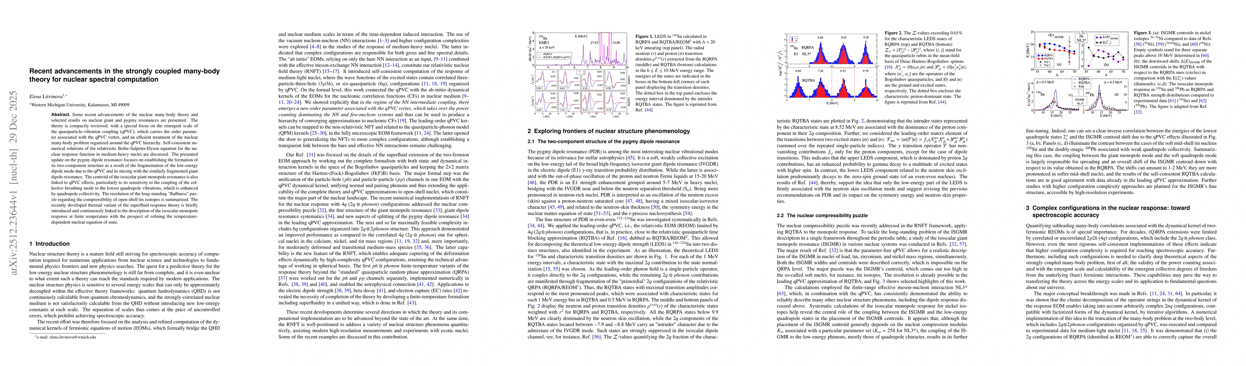 Thumbnail for Recent advancements in the strongly coupled many-body theory for nuclear spectral computation