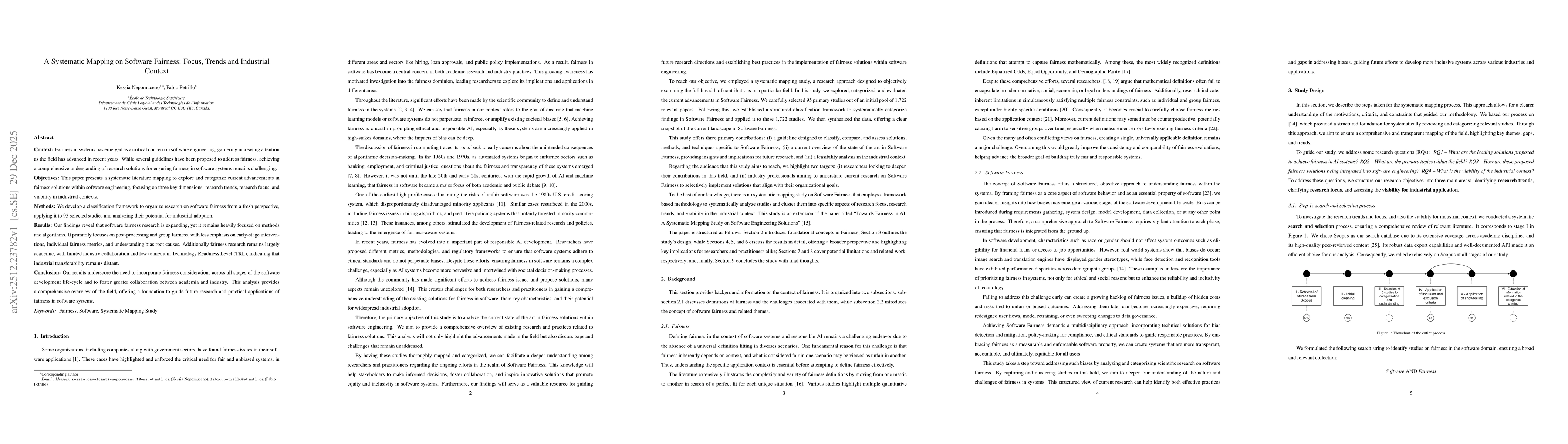 Thumbnail for A Systematic Mapping on Software Fairness: Focus, Trends and Industrial Context