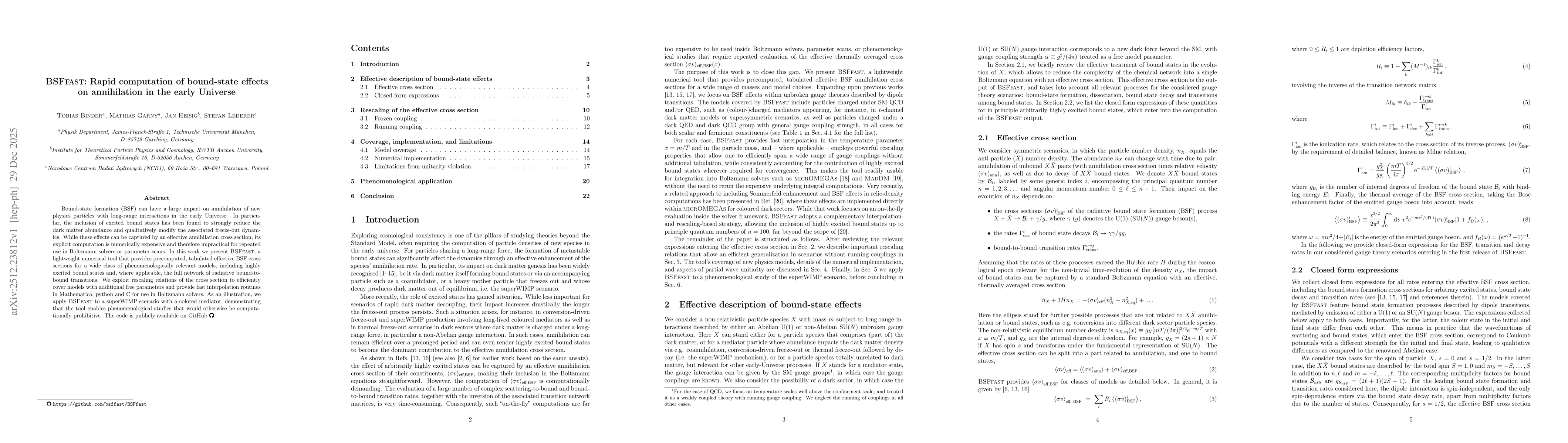 Thumbnail for BSFfast: Rapid computation of bound-state effects on annihilation in the early Universe