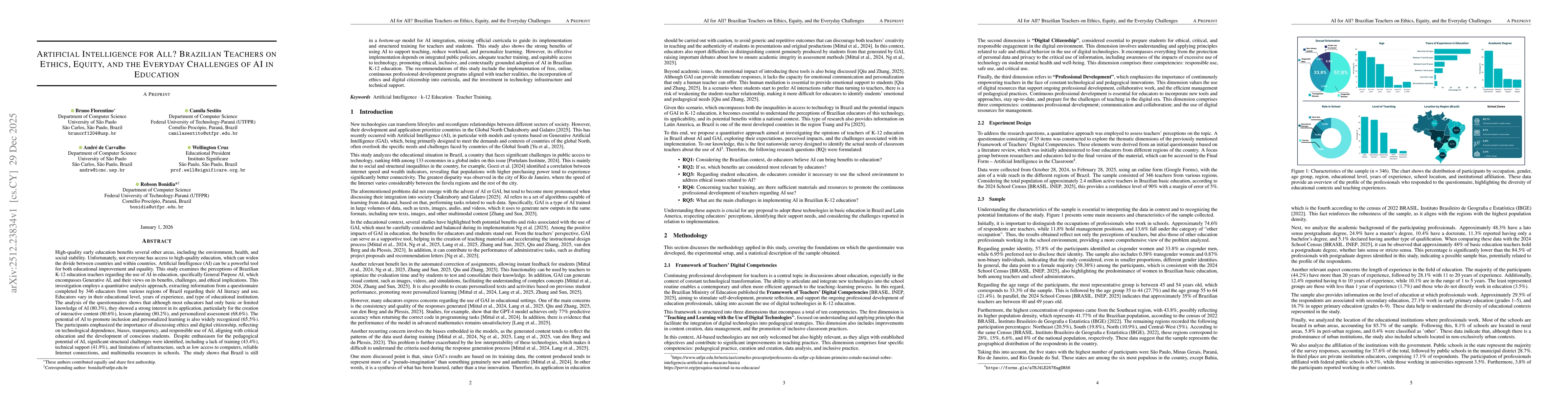 Thumbnail for Artificial Intelligence for All? Brazilian Teachers on Ethics, Equity, and the Everyday Challenges of AI in Education