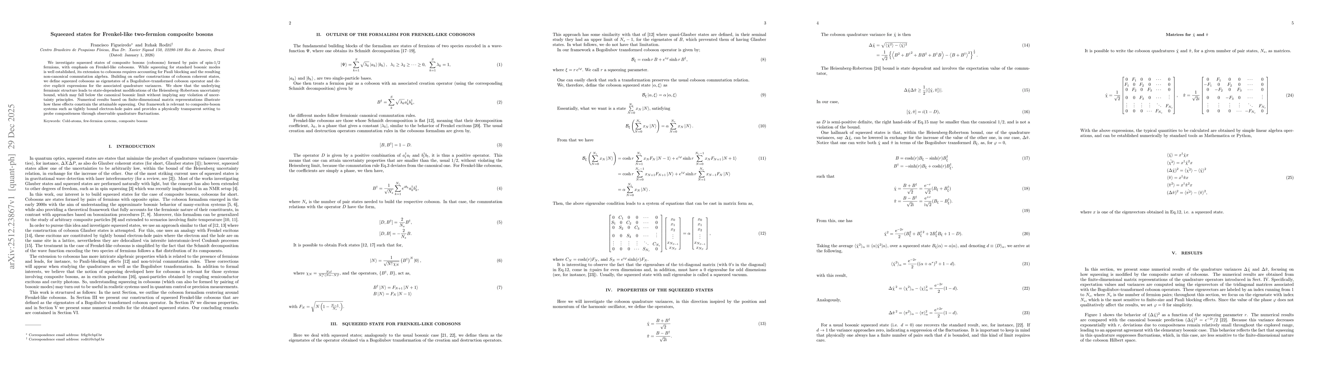 Thumbnail for Squeezed states for Frenkel-like two-fermion composite bosons