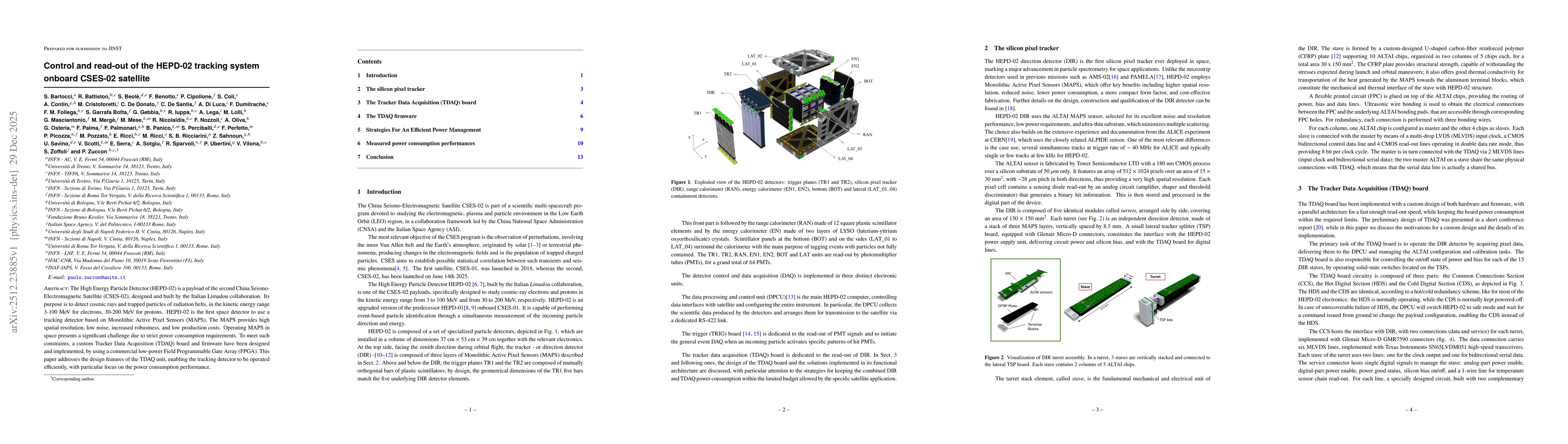 Thumbnail for Control and read-out of the HEPD-02 tracking system onboard CSES-02 satellite