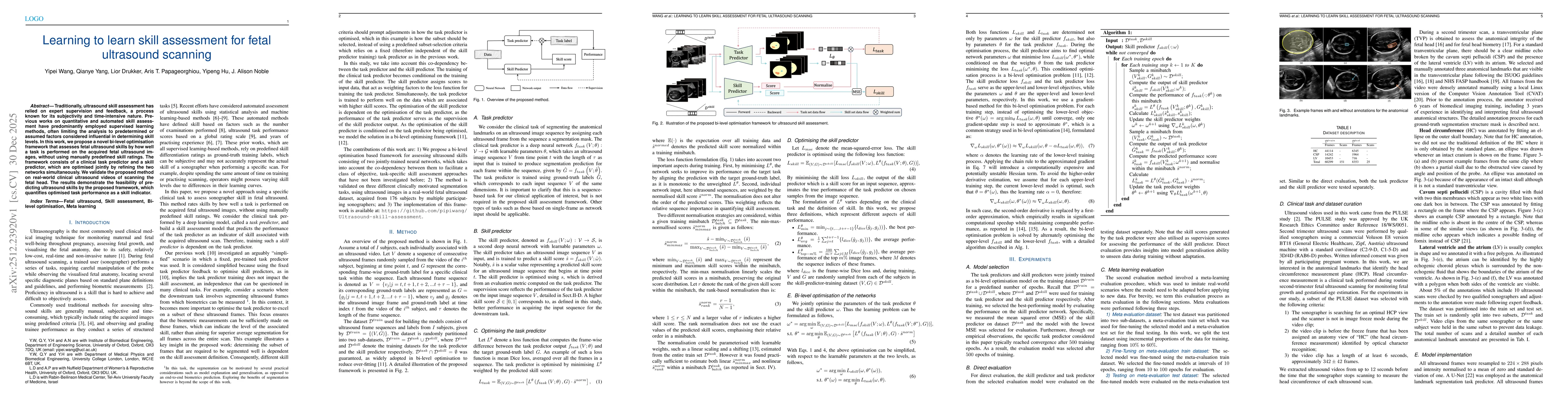 Thumbnail for Learning to learn skill assessment for fetal ultrasound scanning
