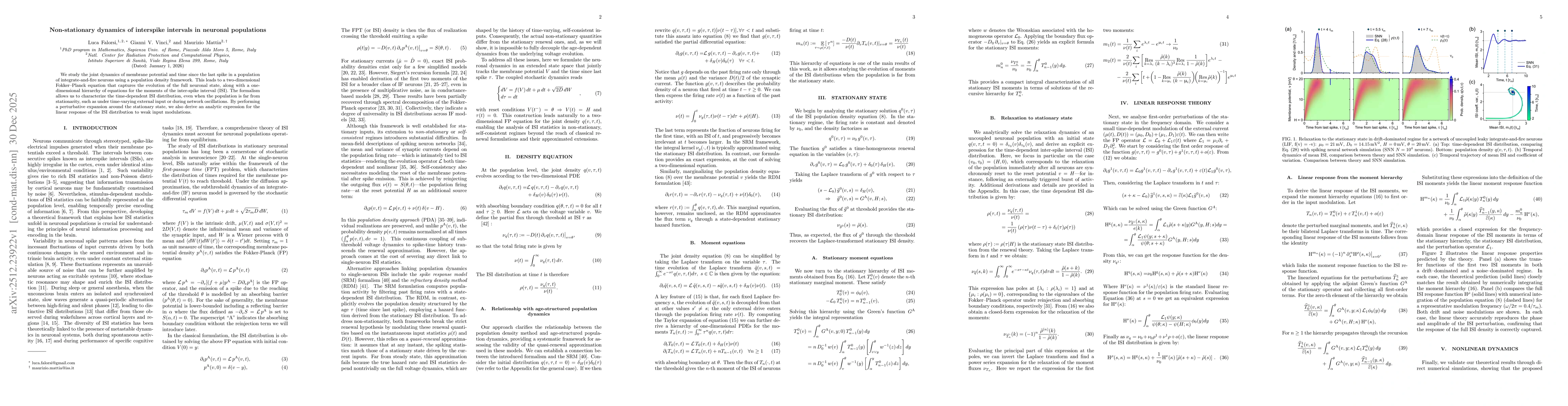Thumbnail for Non-stationary dynamics of interspike intervals in neuronal populations