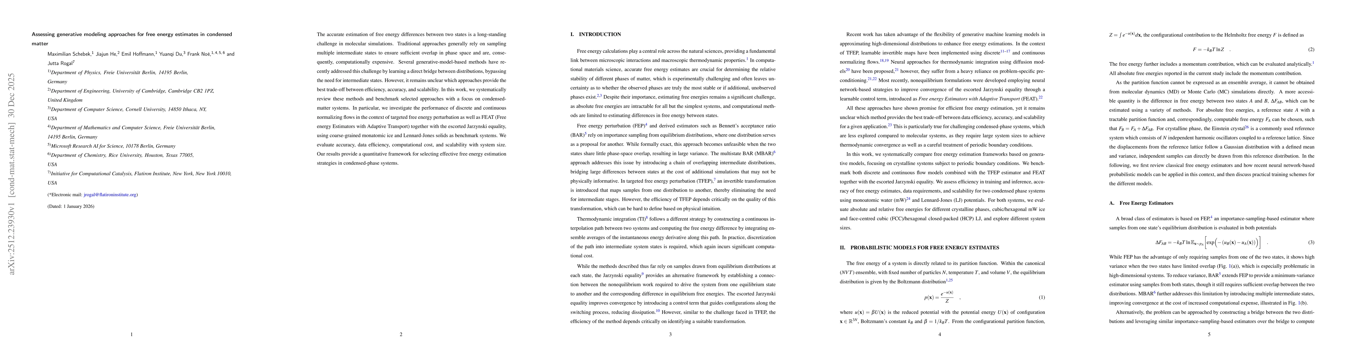 Thumbnail for Assessing generative modeling approaches for free energy estimates in condensed matter