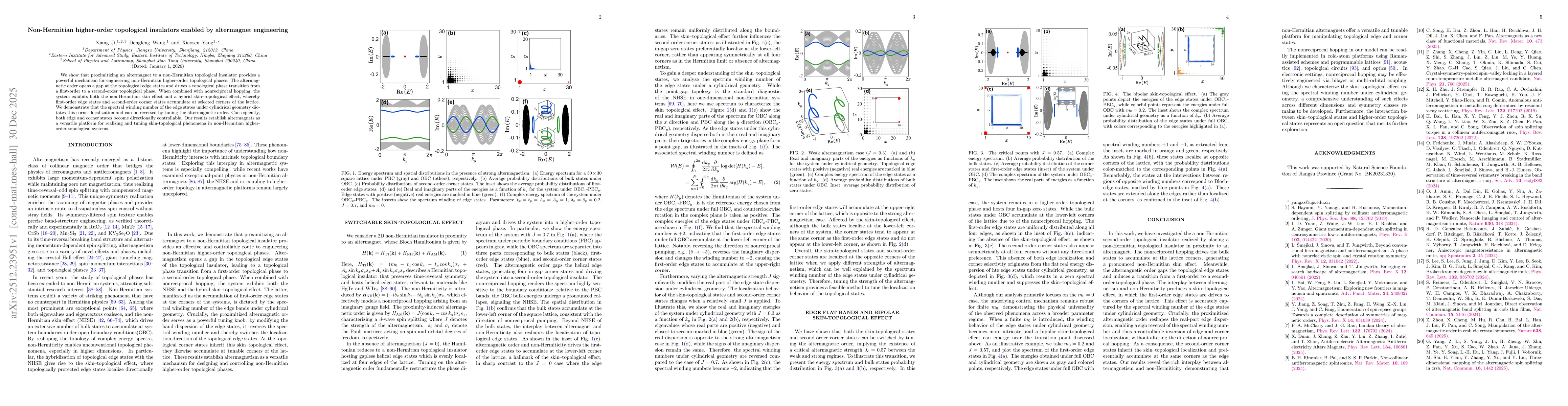 Thumbnail for Non-Hermitian higher-order topological insulators enabled by altermagnet engineering