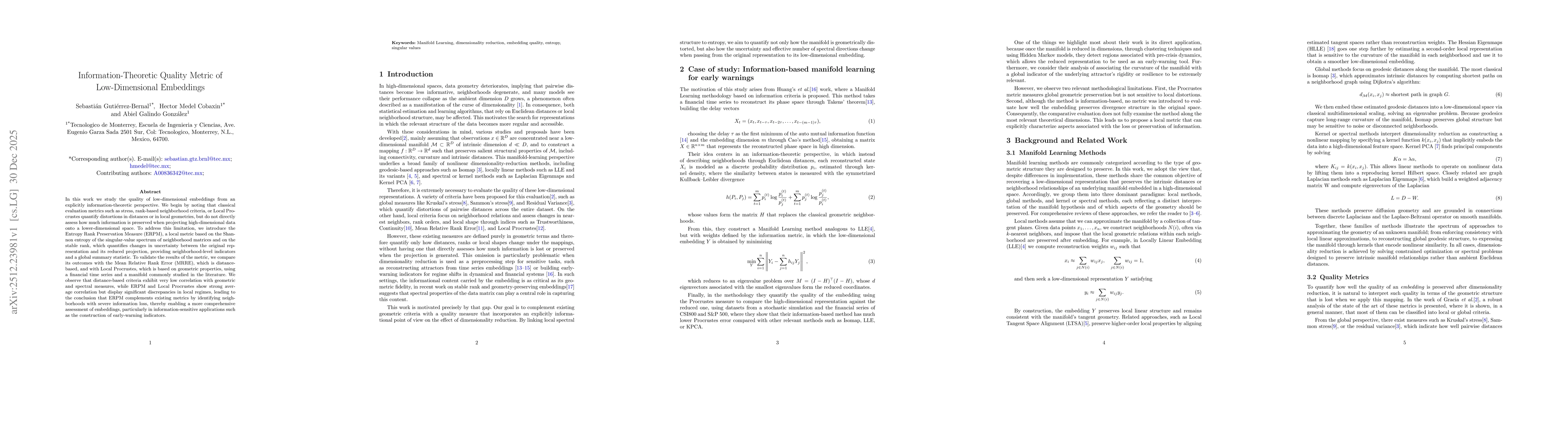 Thumbnail for Information-Theoretic Quality Metric of Low-Dimensional Embeddings