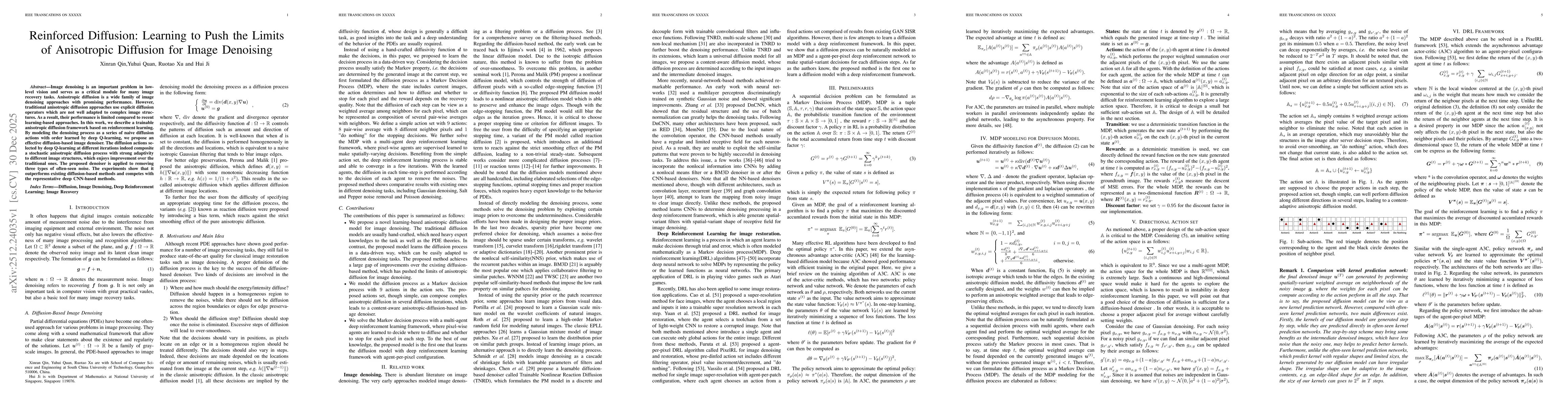 Thumbnail for Reinforced Diffusion: Learning to Push the Limits of Anisotropic Diffusion for Image Denoising