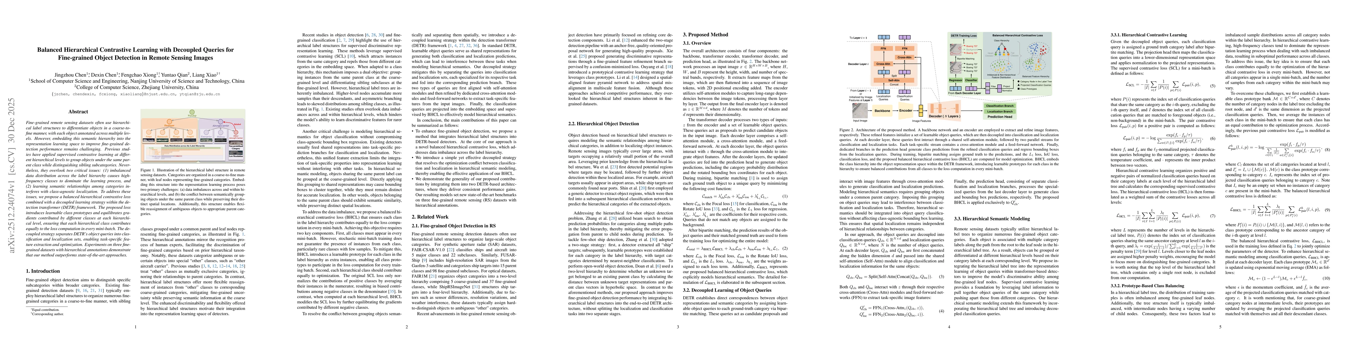 Thumbnail for Balanced Hierarchical Contrastive Learning with Decoupled Queries for Fine-grained Object Detection in Remote Sensing Images