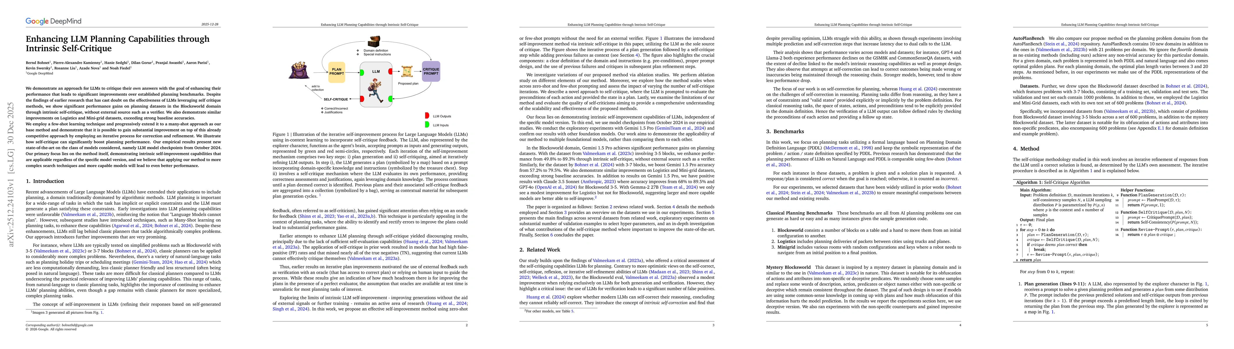 Thumbnail for Enhancing LLM Planning Capabilities through Intrinsic Self-Critique