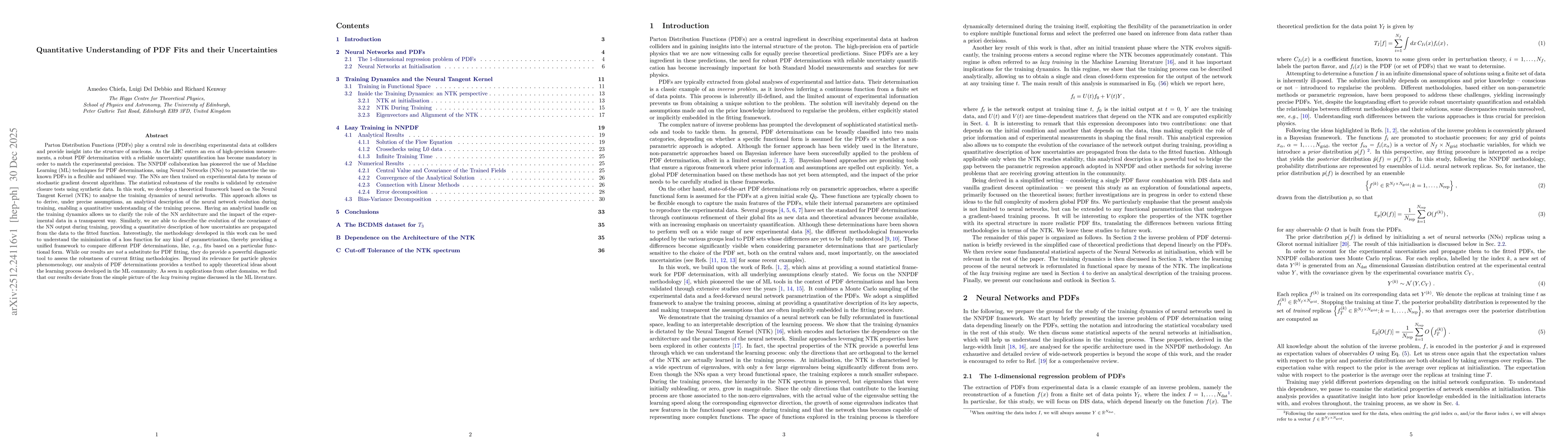 Thumbnail for Quantitative Understanding of PDF Fits and their Uncertainties