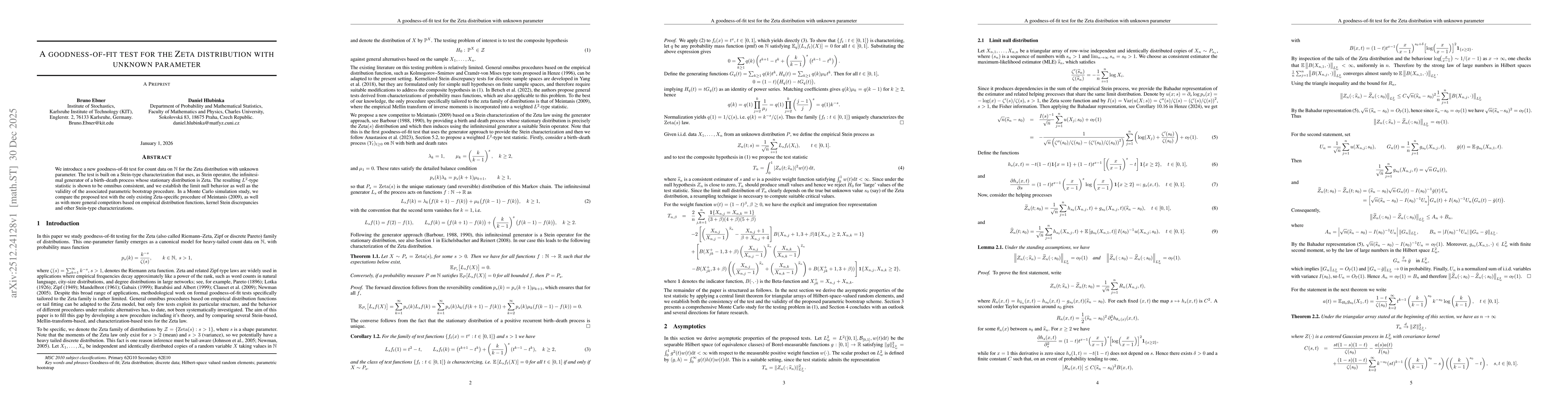 Thumbnail for A goodness-of-fit test for the Zeta distribution with unknown parameter
