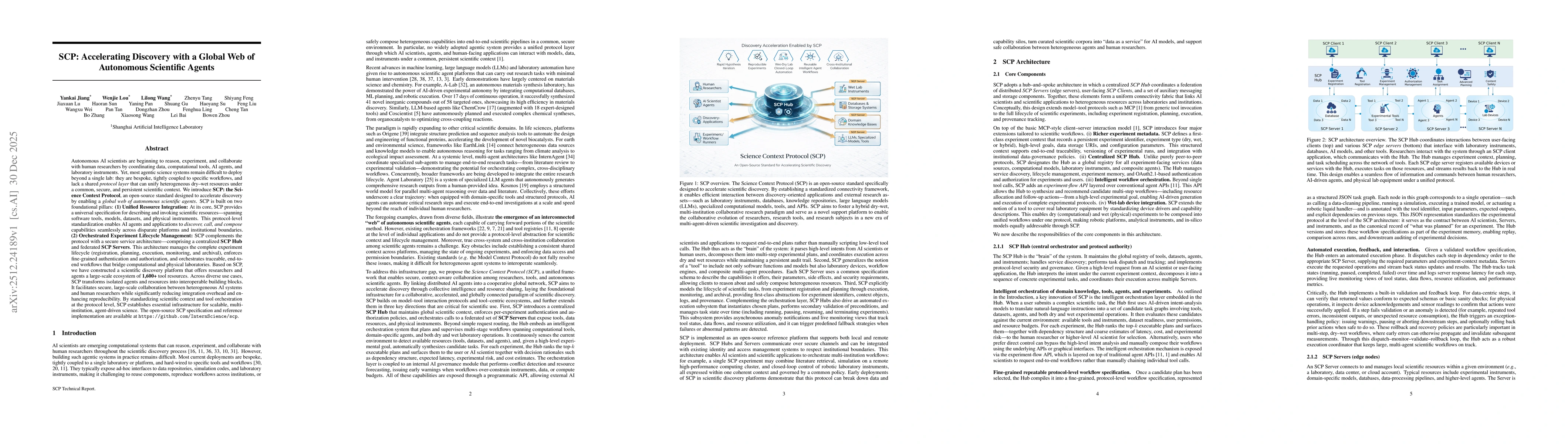 Thumbnail for SCP: Accelerating Discovery with a Global Web of Autonomous Scientific Agents