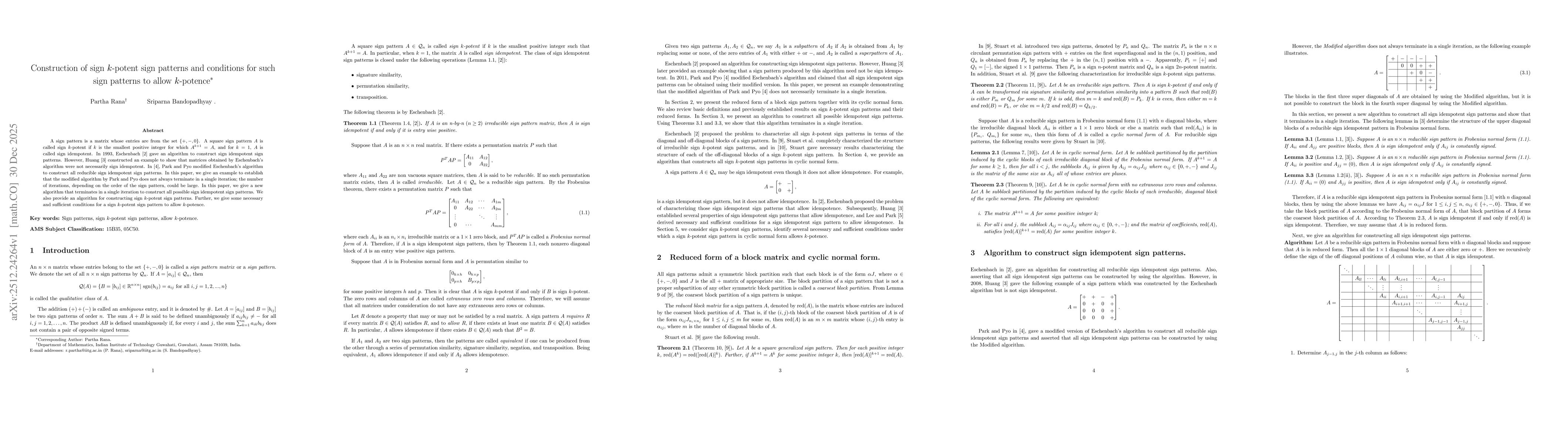 Thumbnail for Construction of sign k-potent sign patterns and conditions for such sign patterns to allow k-potence