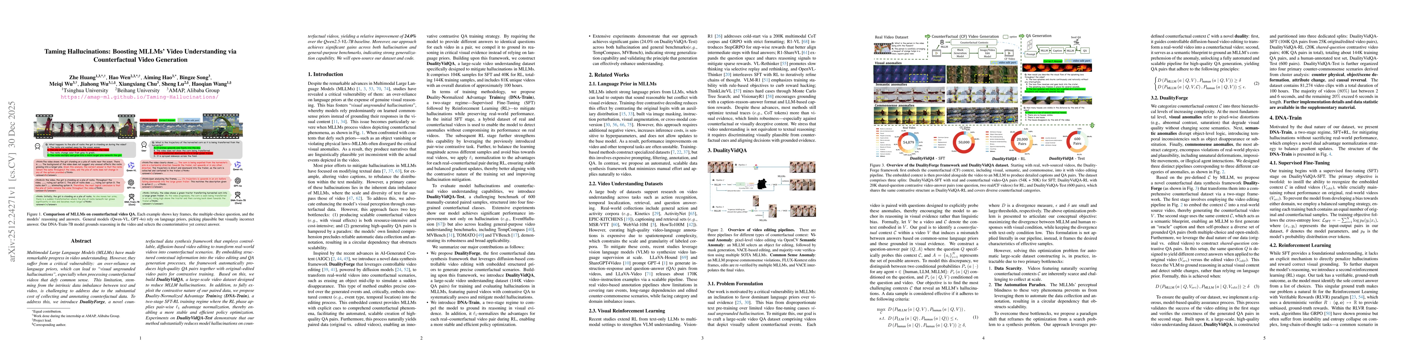 Thumbnail for Taming Hallucinations: Boosting MLLMs' Video Understanding via Counterfactual Video Generation