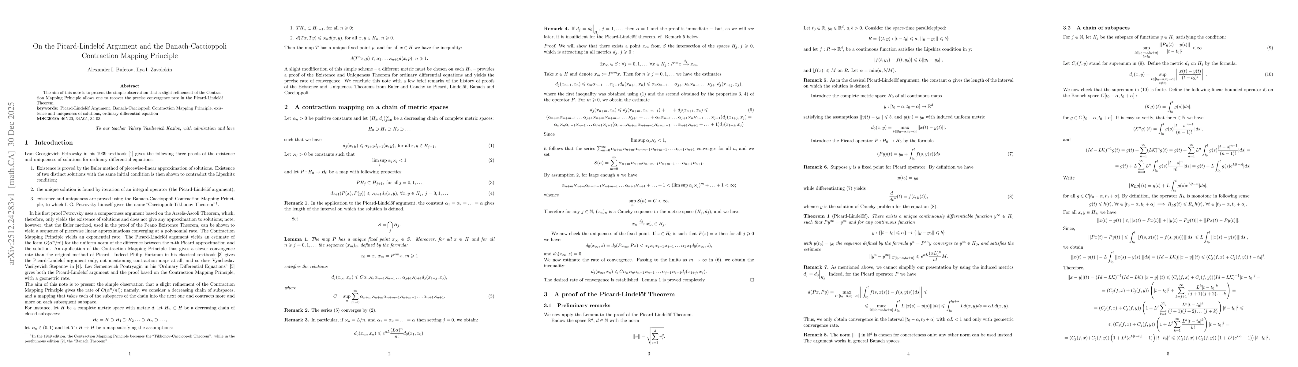 Thumbnail for On the Picard-Lindelöf Argument and the Banach-Caccioppoli Contraction Mapping Principle