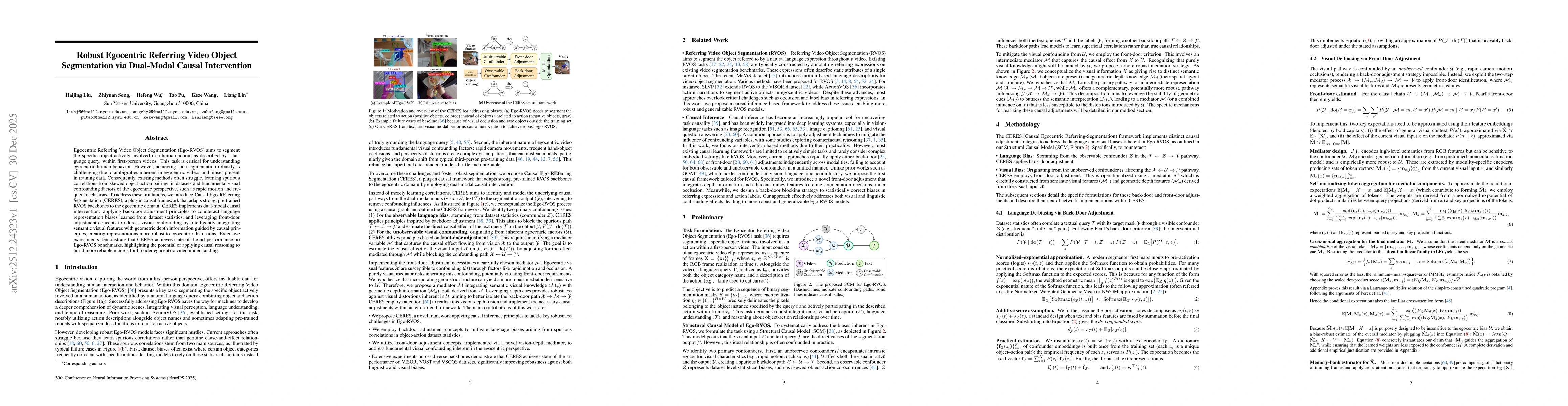 Thumbnail for Robust Egocentric Referring Video Object Segmentation via Dual-Modal Causal Intervention
