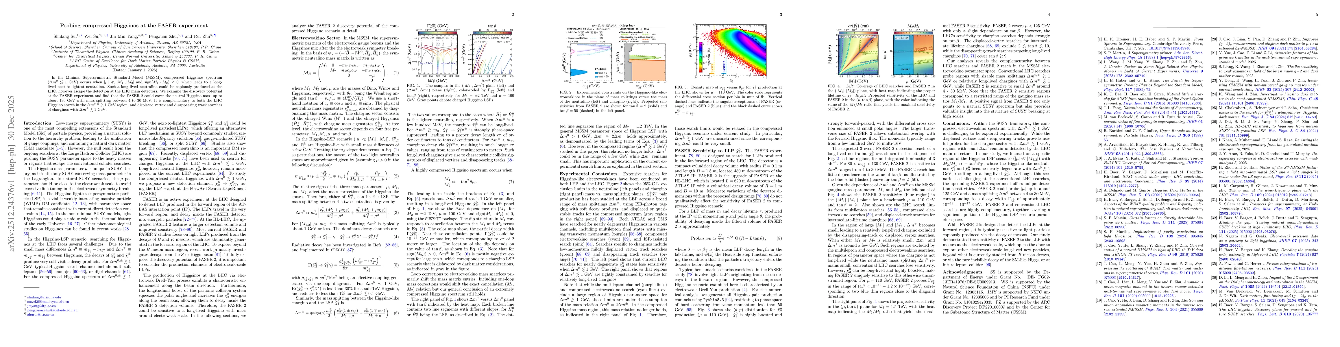 Thumbnail for Probing compressed Higgsinos at the FASER experiment