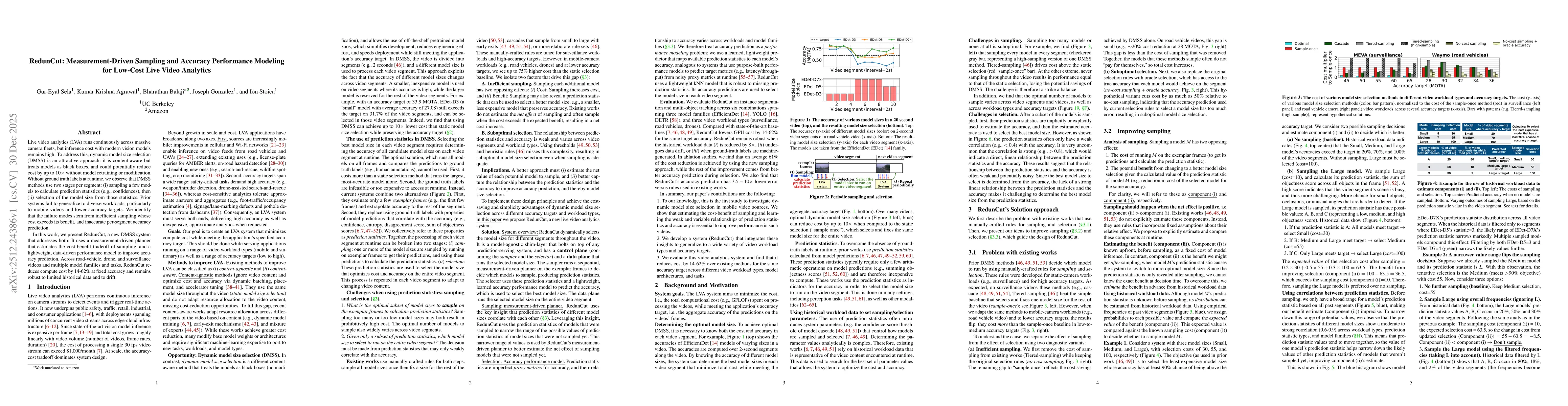 Thumbnail for RedunCut: Measurement-Driven Sampling and Accuracy Performance Modeling for Low-Cost Live Video Analytics