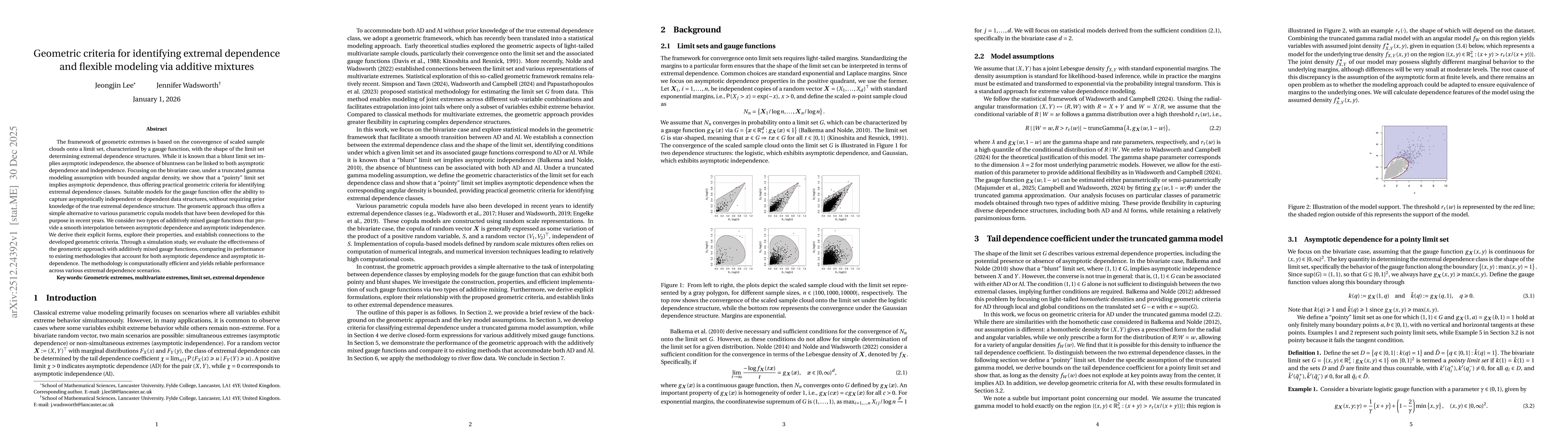 Thumbnail for Geometric criteria for identifying extremal dependence and flexible modeling via additive mixtures