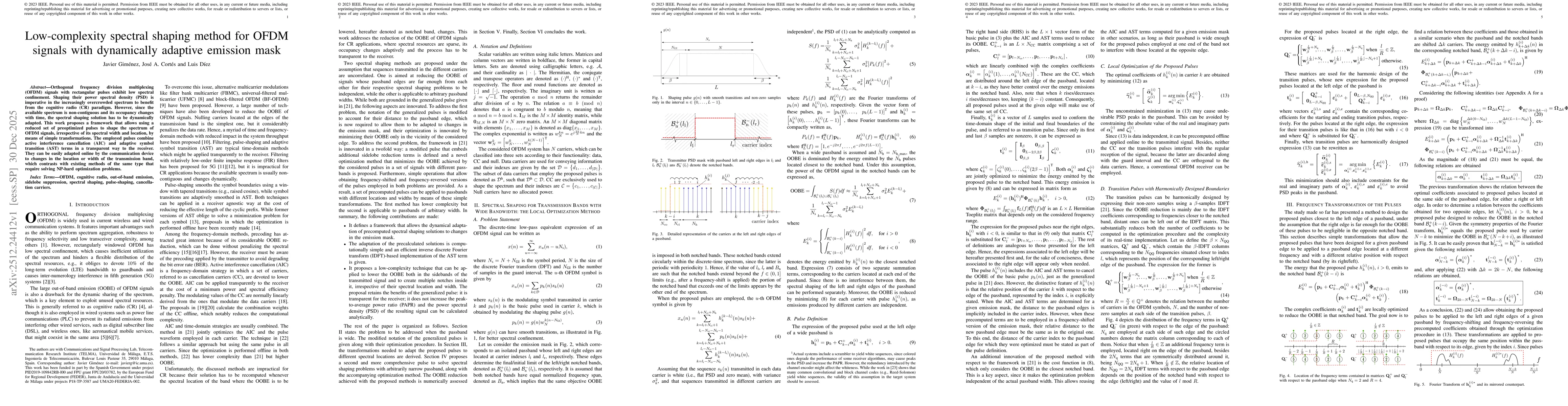 Thumbnail for Low-complexity spectral shaping method for OFDM signals with dynamically adaptive emission mask
