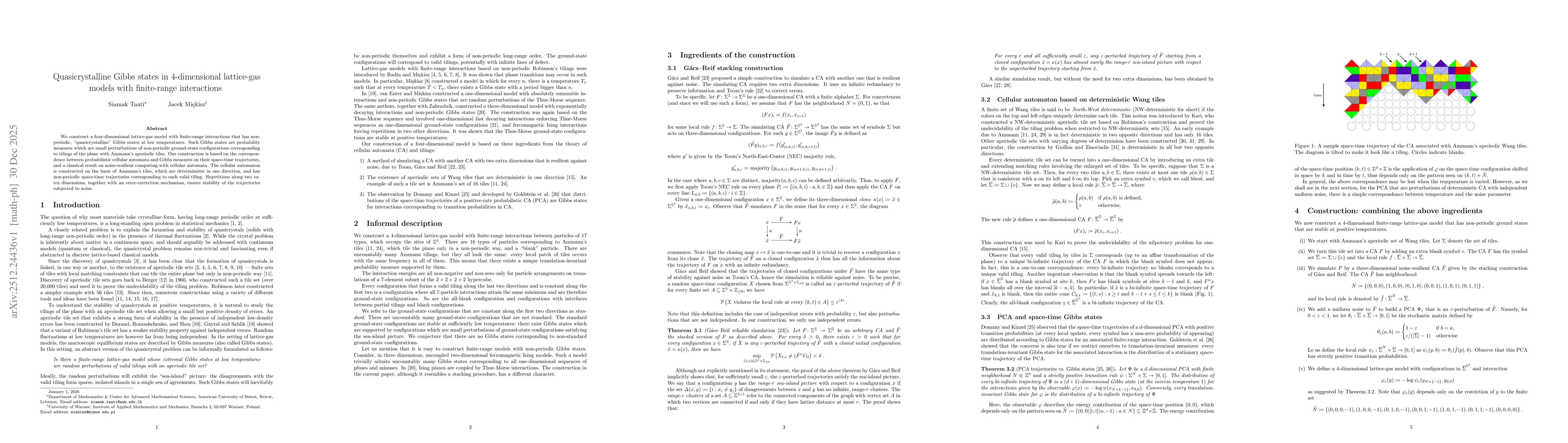 Thumbnail for Quasicrystalline Gibbs states in 4-dimensional lattice-gas models with finite-range interactions