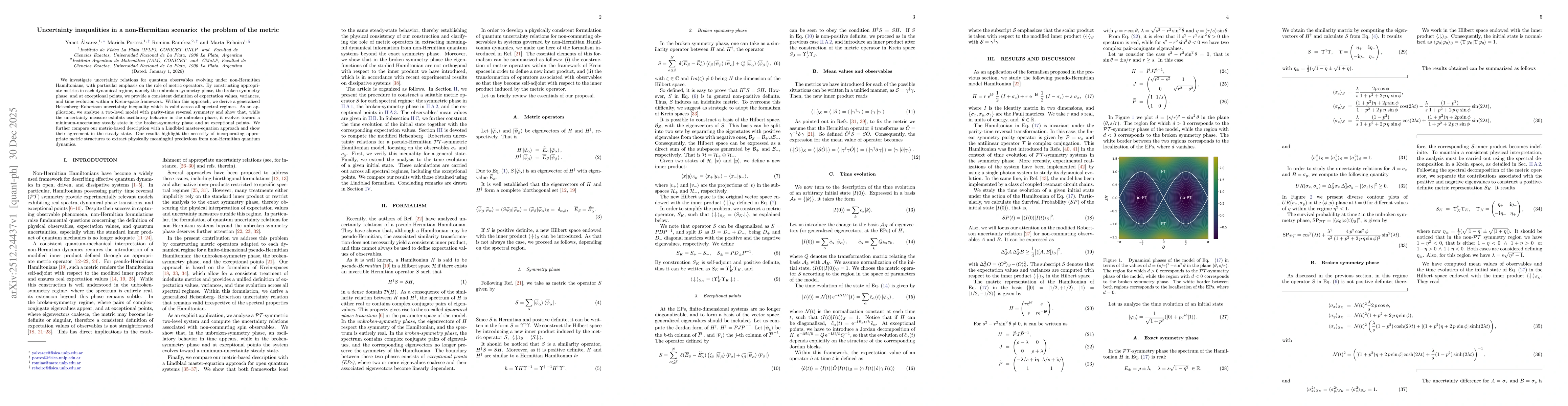 Thumbnail for Uncertainty inequalities in a non-Hermitian scenario: the problem of the metric