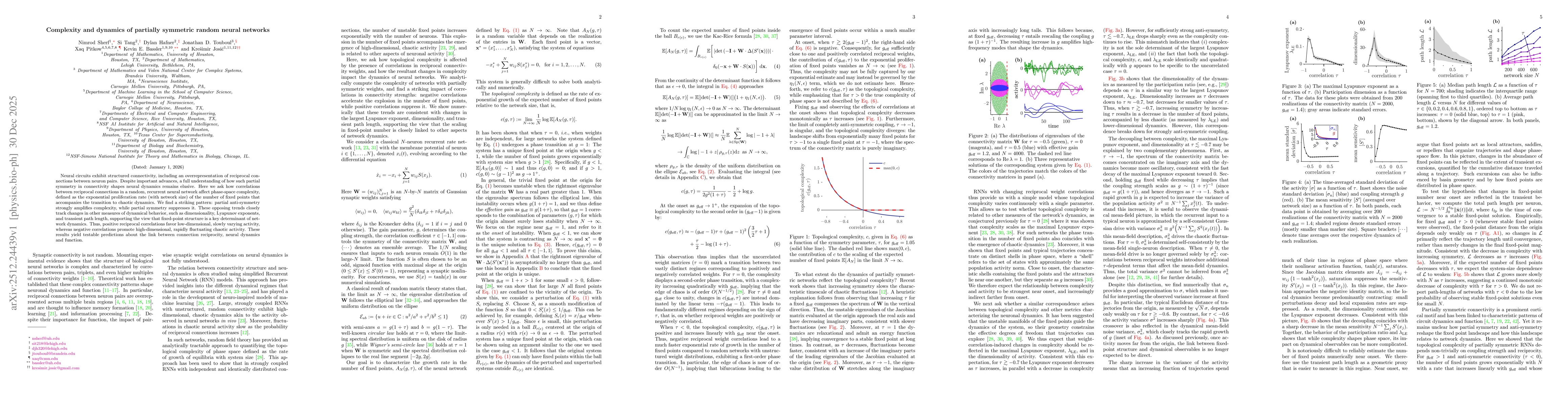 Thumbnail for Complexity and dynamics of partially symmetric random neural networks