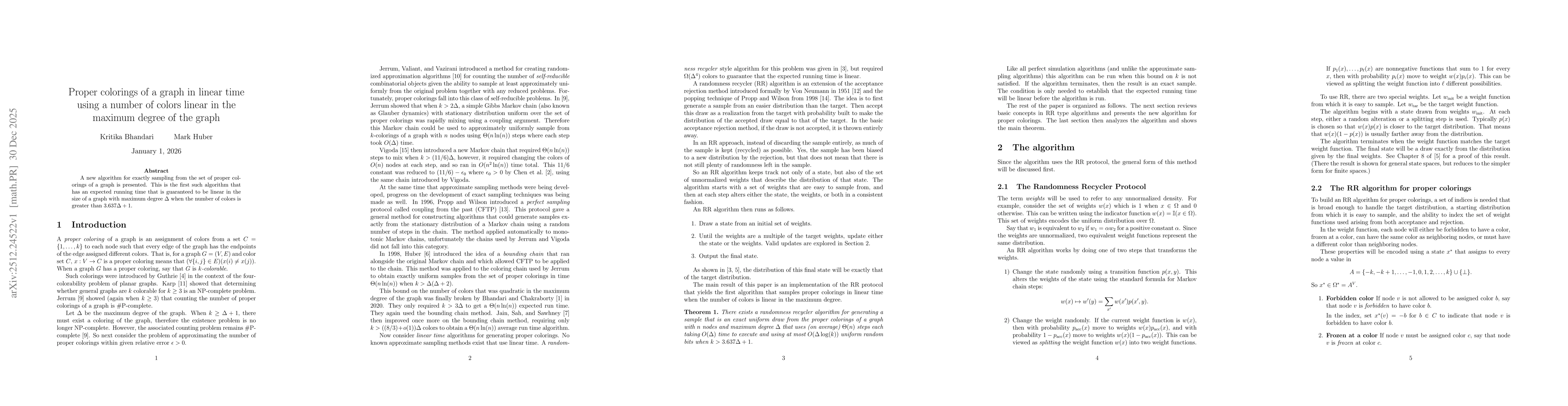 Thumbnail for Proper colorings of a graph in linear time using a number of colors linear in the maximum degree of the graph
