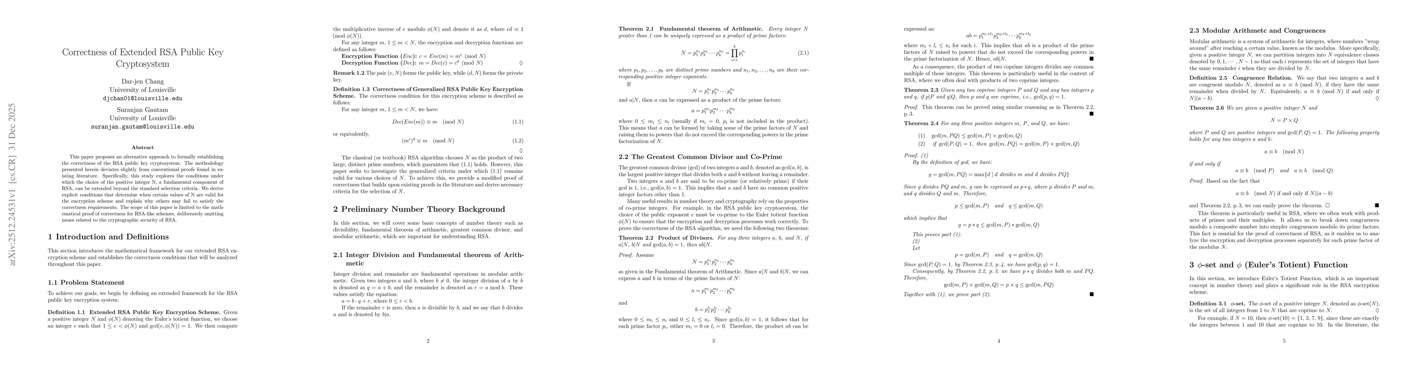 Thumbnail for Correctness of Extended RSA Public Key Cryptosystem