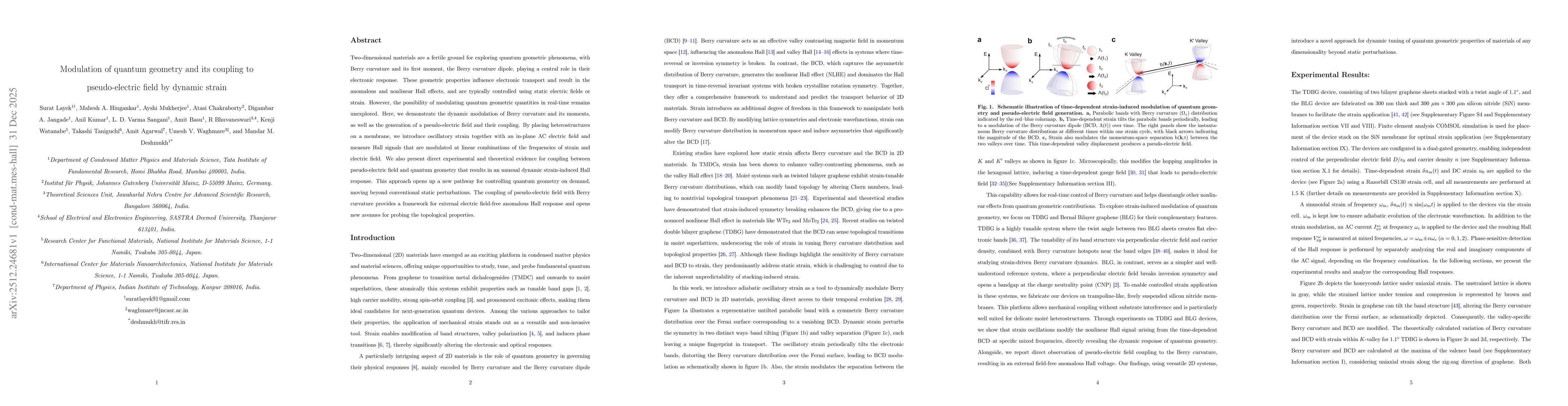 Thumbnail for Modulation of quantum geometry and its coupling to pseudo-electric field by dynamic strain