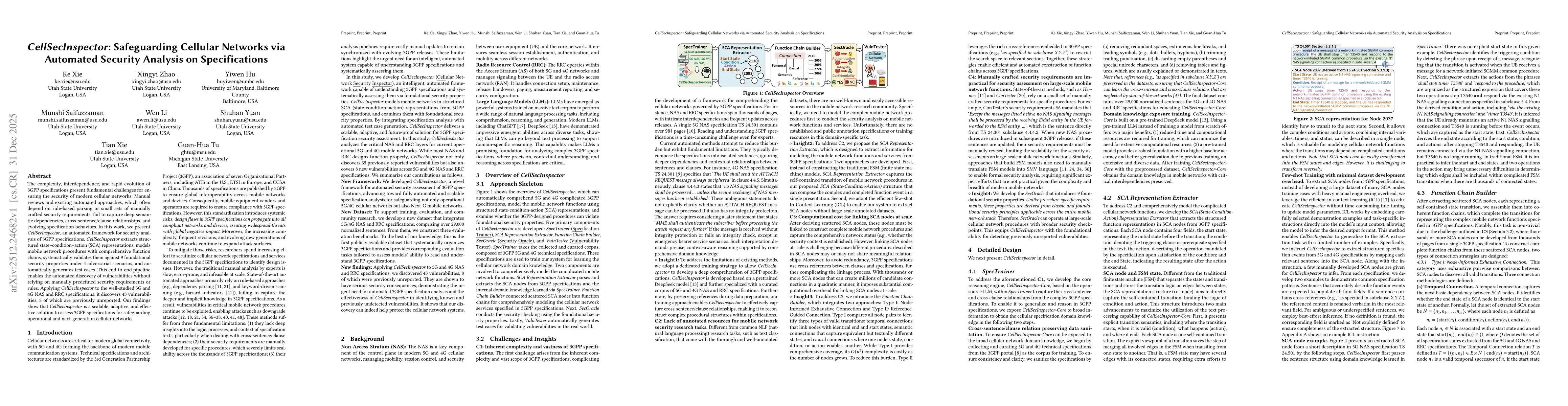 Thumbnail for CellSecInspector: Safeguarding Cellular Networks via Automated Security Analysis on Specifications