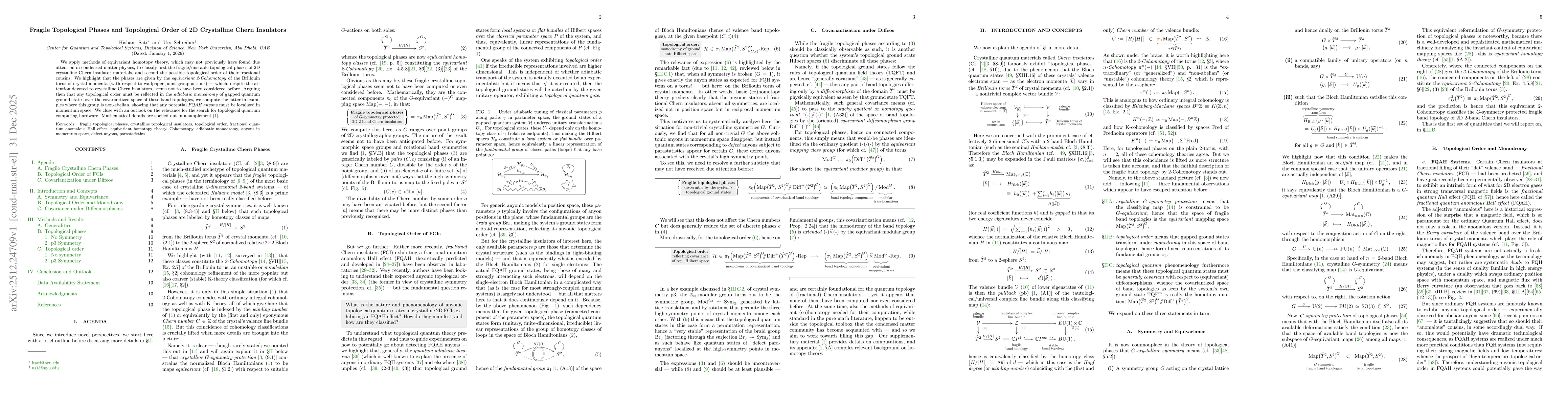 Thumbnail for Fragile Topological Phases and Topological Order of 2D Crystalline Chern Insulators