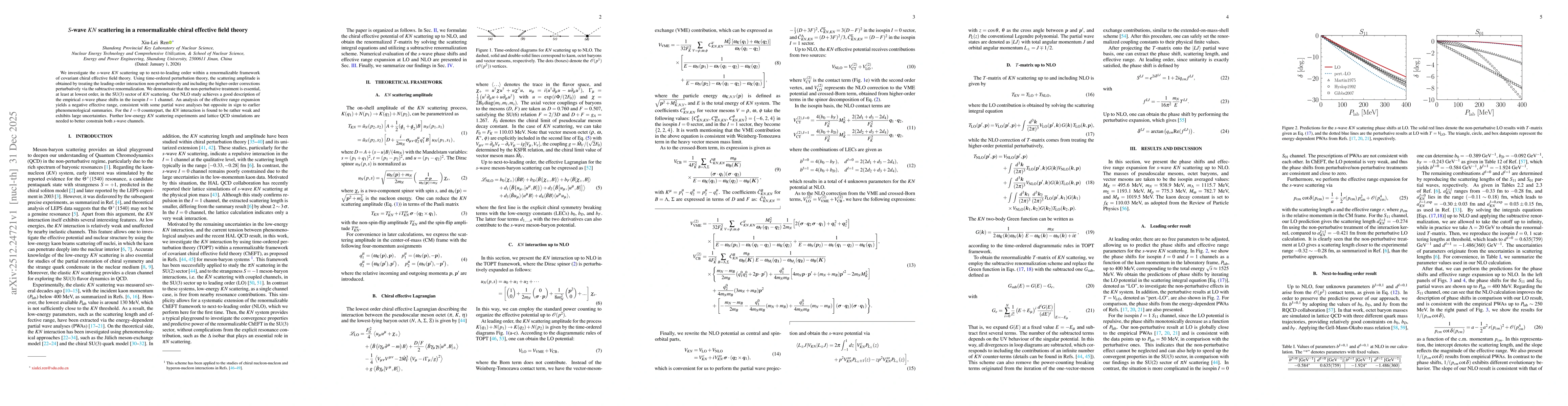 Thumbnail for $S$-wave $KN$ scattering in a renormalizable chiral effective field theory