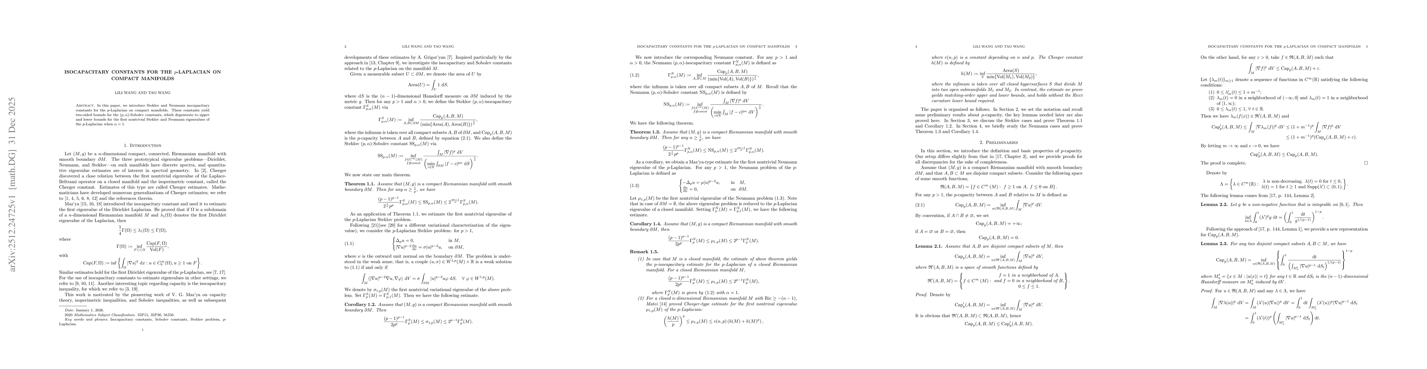 Thumbnail for Isocapacitary constants for the $p$-Laplacian on compact manifolds