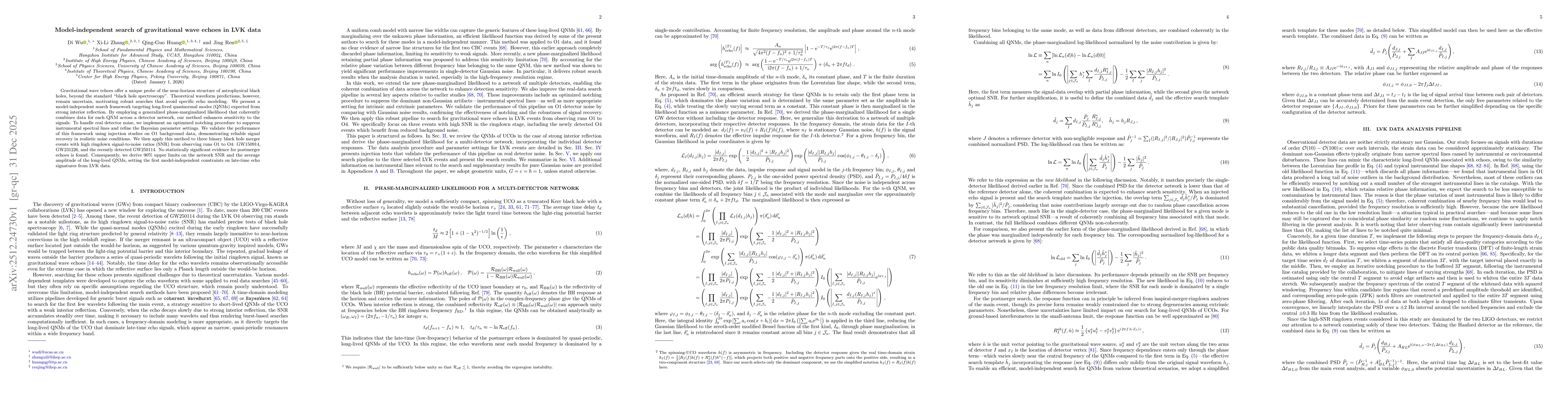 Thumbnail for Model-independent search of gravitational wave echoes in LVK data