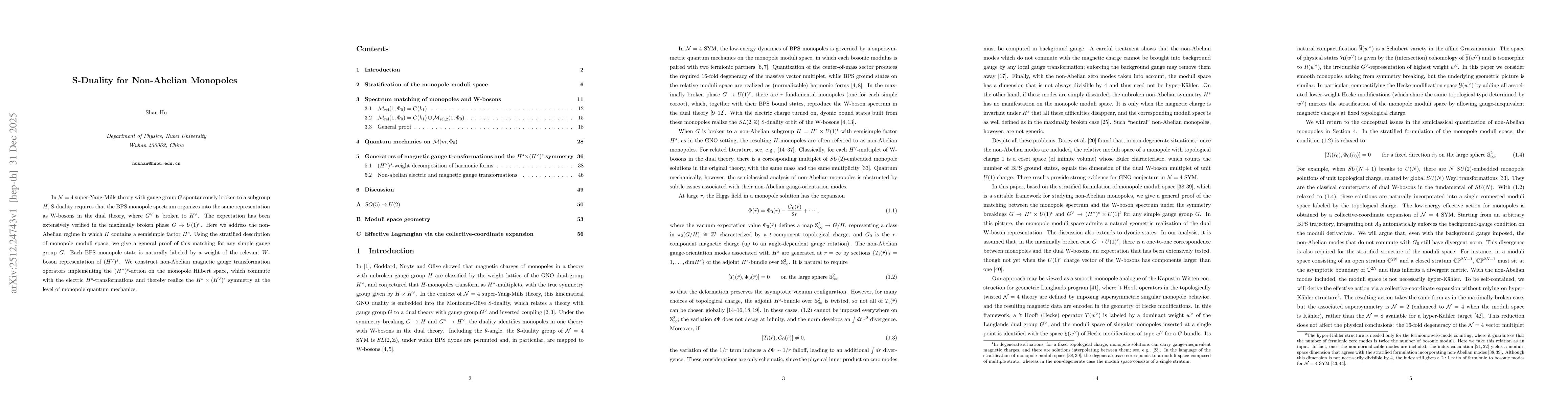 Thumbnail for S-Duality for Non-Abelian Monopoles