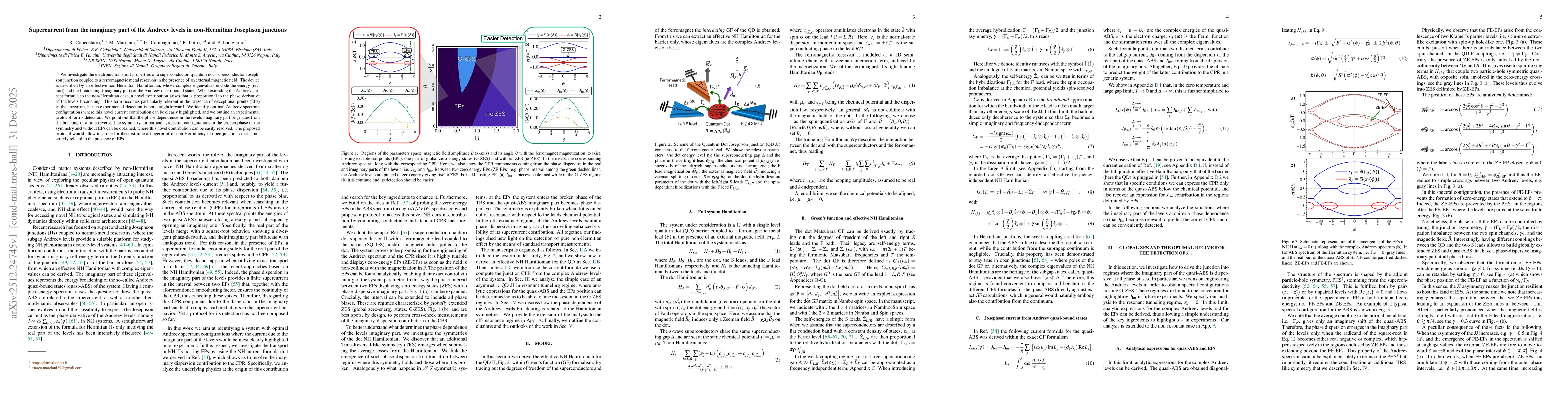Thumbnail for Supercurrent from the imaginary part of the Andreev levels in non-Hermitian Josephson junctions