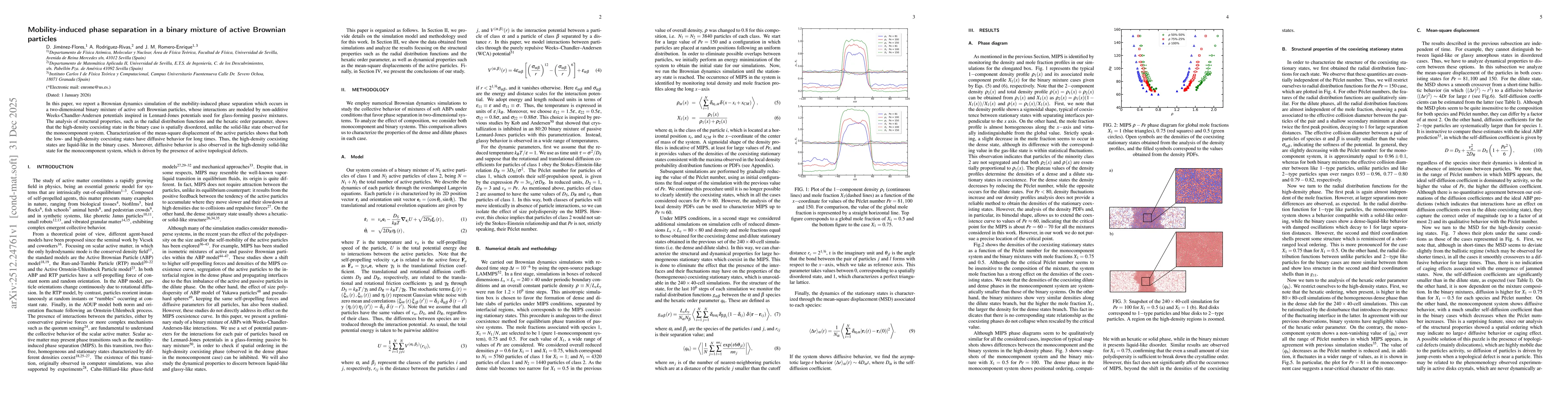 Thumbnail for Mobility-induced phase separation in a binary mixture of active Brownian particles