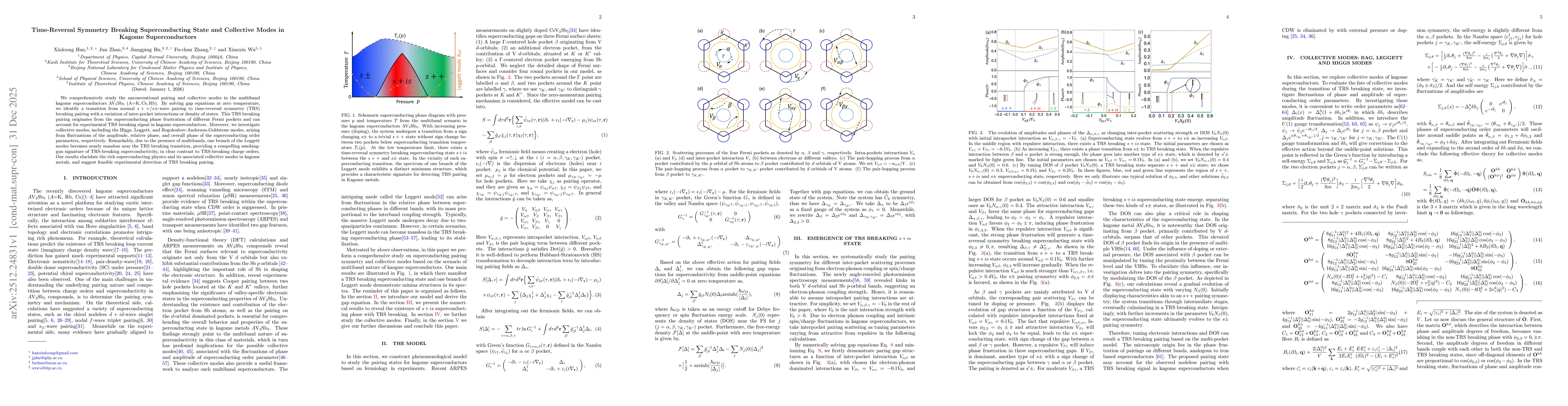 Thumbnail for Time-Reversal Symmetry Breaking Superconducting State and Collective Modes in Kagome Superconductors